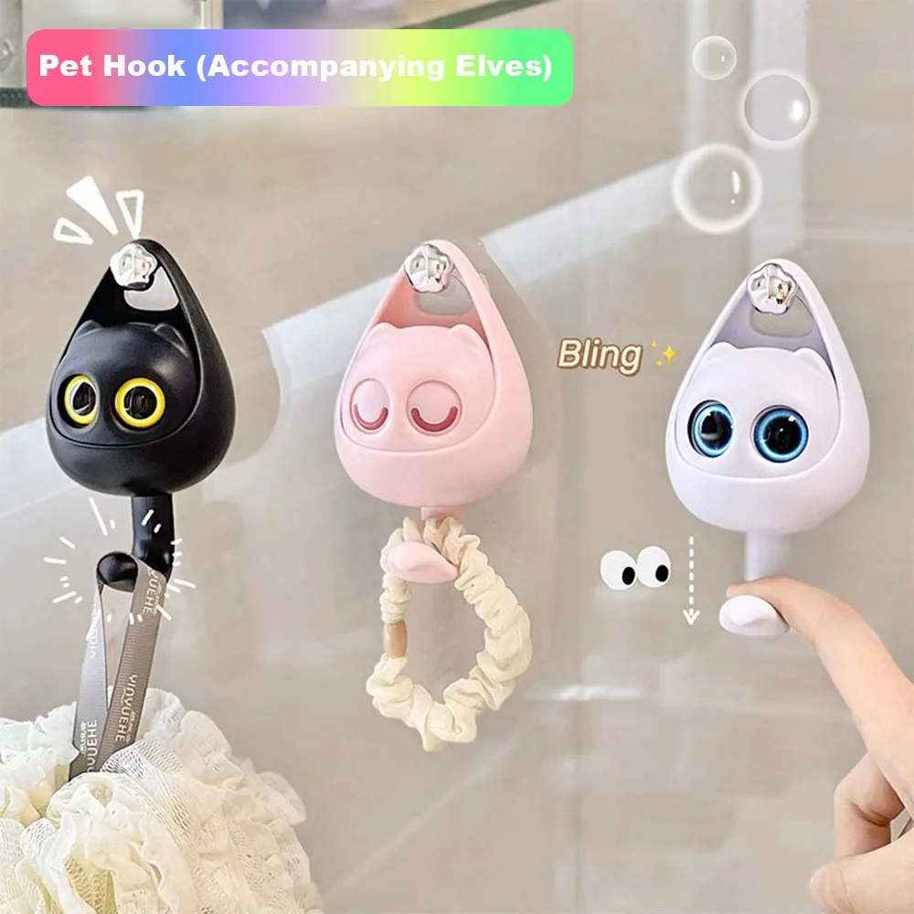 

Cartoon Cat Wall Hook Strong Load-bearing Storage Hook For Living Room