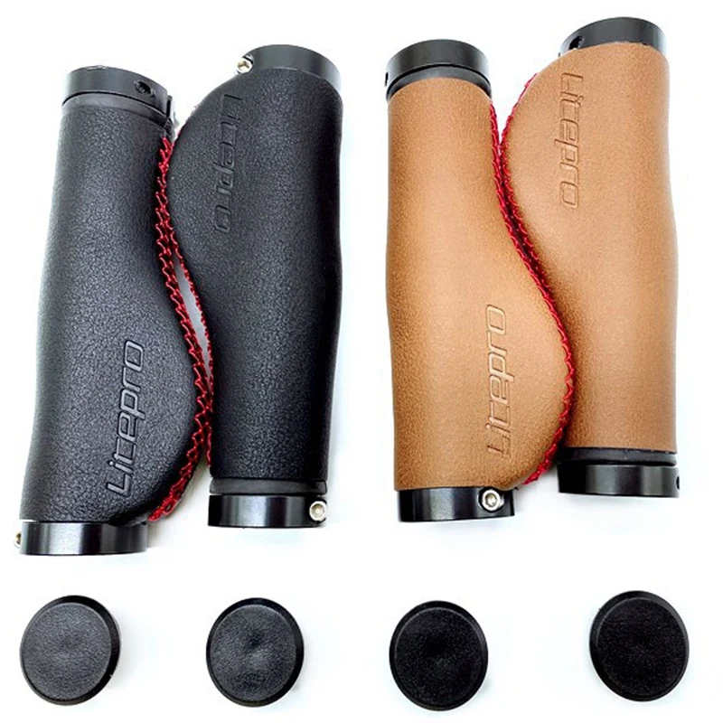 

Litepro MTB Mountain Bike PU Leather Handlebar Grips BMX Folding Road Bicycle Handle Comfortable Cover Cycling Accessory