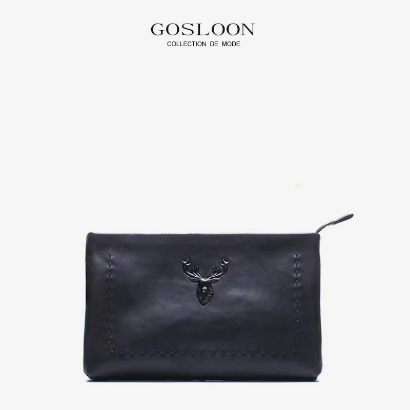 

Оригинальный мужской клатч из 100% воловьей кожи, Большая вместительная мягкая сумка, роскошный брендовый дизайн, деловая сумка, 2022, новая мод...