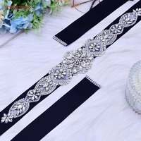 topqueen s433 luxury designer belts silver rhinestone appliques wedding dress bridal accessories womens evening party sash