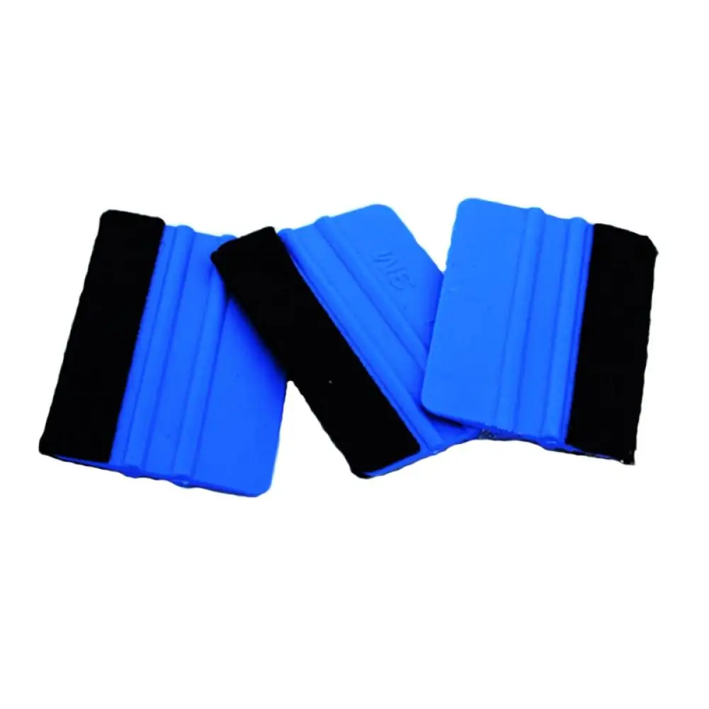 10Pcs Blue Squeegee Felt Edge Scraper Car Decals Vinyl Wrapping Tint For Razor Scraper Automatic Film Squeegee Tools