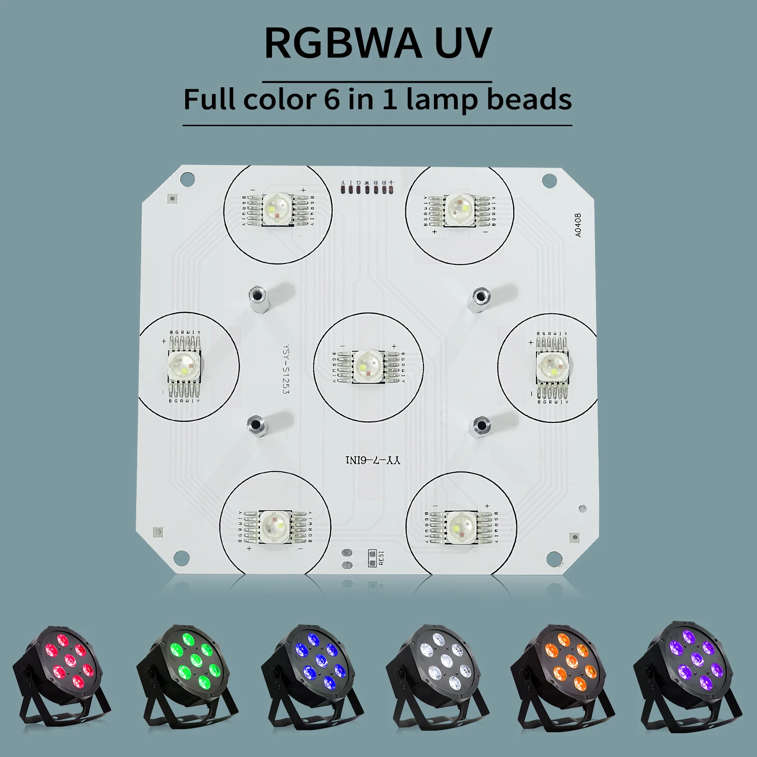 Детали для замены фотоэлементов 7x12 Вт RGBW 4 в 1