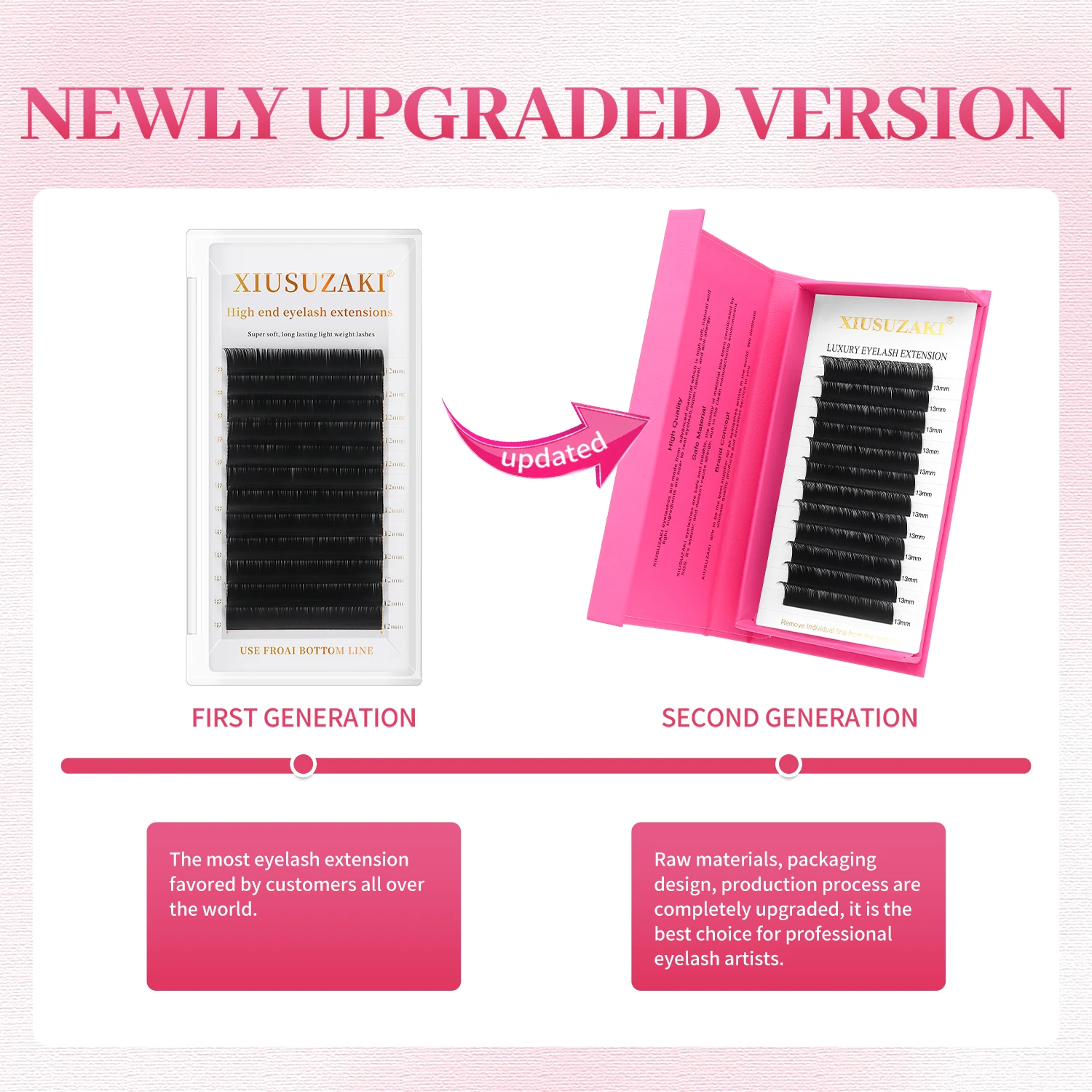 Накладные ресницы XIUSUZAKI W-образные