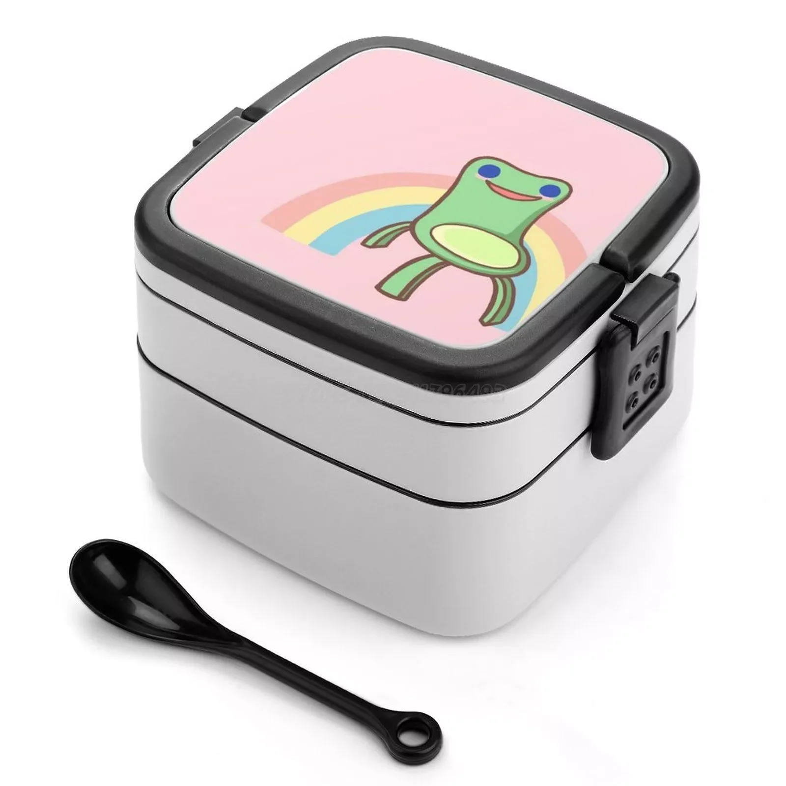 

NEW IN Froggy Chair Double Layer Bento Box Portable Container PP Material Bento Box Froggy Chair Froggy Chair Frog