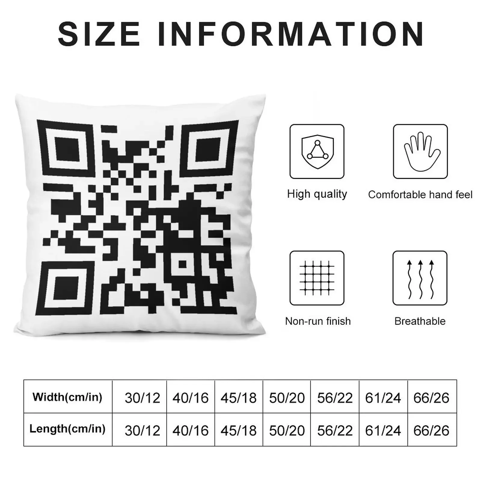 Rickroll - QR Code Декоративная подушка Чехлы для диванных подушек Роскошная наволочка