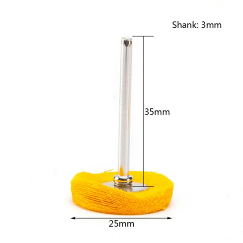 

Set Polishing Wheel Gadget Elements Mini Buffing Yellow Cotton Cloth Shank Electrical Grinding Suitable Useful