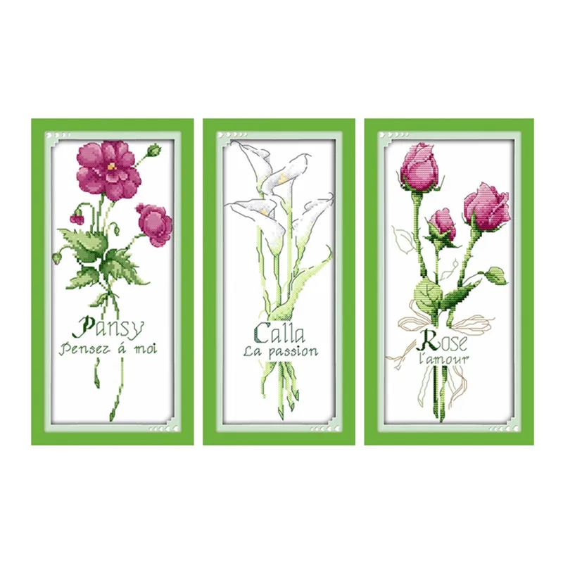 

Набор для вышивки крестиком Calla Rose Pansy, искусственная вышивка 18ct 14ct 11ct, рукоделие «сделай сам», рукоделие, принадлежности для рукоделия беспл...