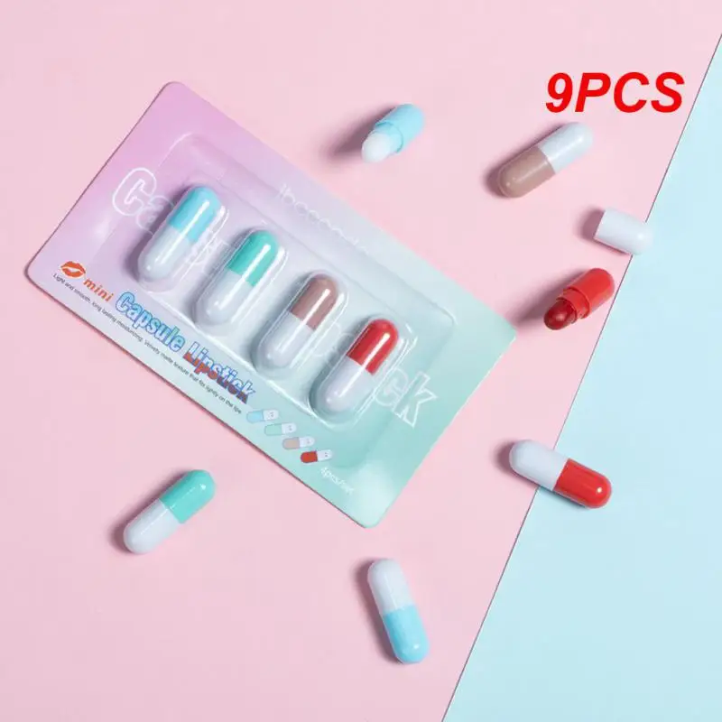 

9 шт. набор капсульных помад, антипригарная чашка, водостойкая, не выцветающая мини-помада для губ, помада для макияжа, сексуальный женский красный блеск для губ, макияж