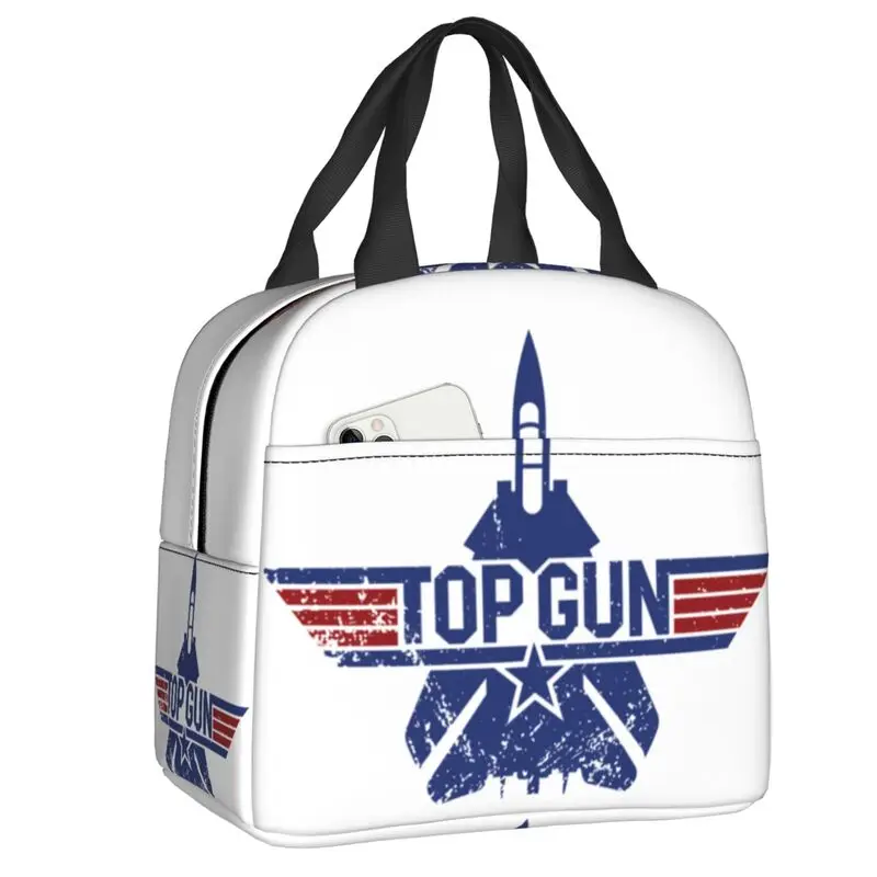 

Top Gun Classic Movie Insulated Lunch Bag Women Resuable Air Force Fighter Jets Thermal Cooler Bento Box Kids School Children
