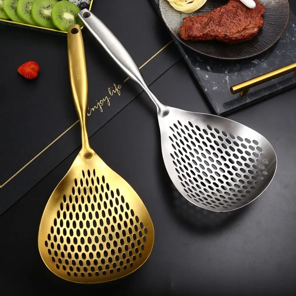 

Skim Grease Foam Oil Strainer Noodles Sieve French Fries Kitchen Tools Colander Skimmer Oil Frying Scoop Cooking Spoon