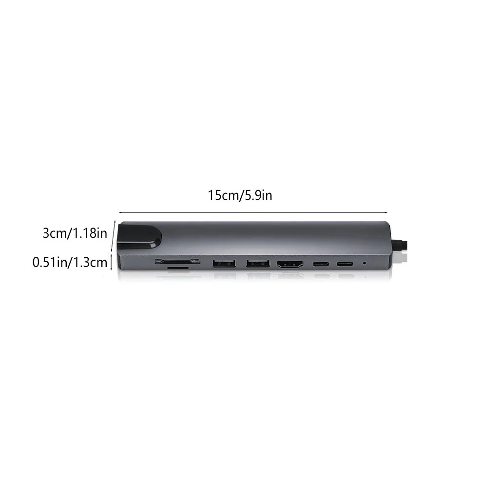 

8 in 1 USB Hub Splitter Universal Card Reader Multifunctional Transmission Professional Computer Laptop Converter