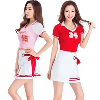 ladies cheerleader costume school girl outfits fancy dress cheer leader cosplay uniform womens gleeing cheerleading clothes