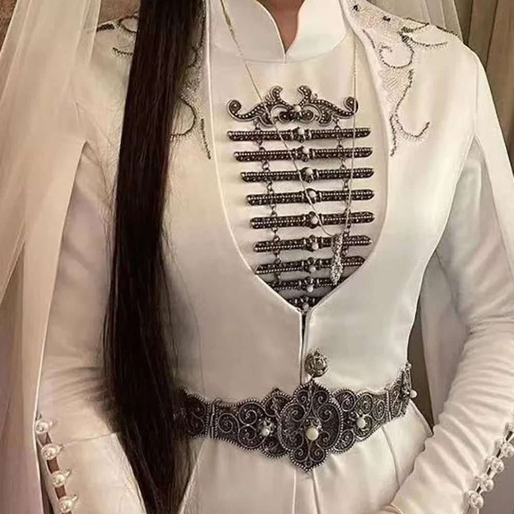 Sunspicems, элегантный комплект с нагрудным нагрудником, Турецкая Свадебная бижутерия для невесты, ретро, золотой цвет, красный, зеленый, Кристальный, жемчужный пояс