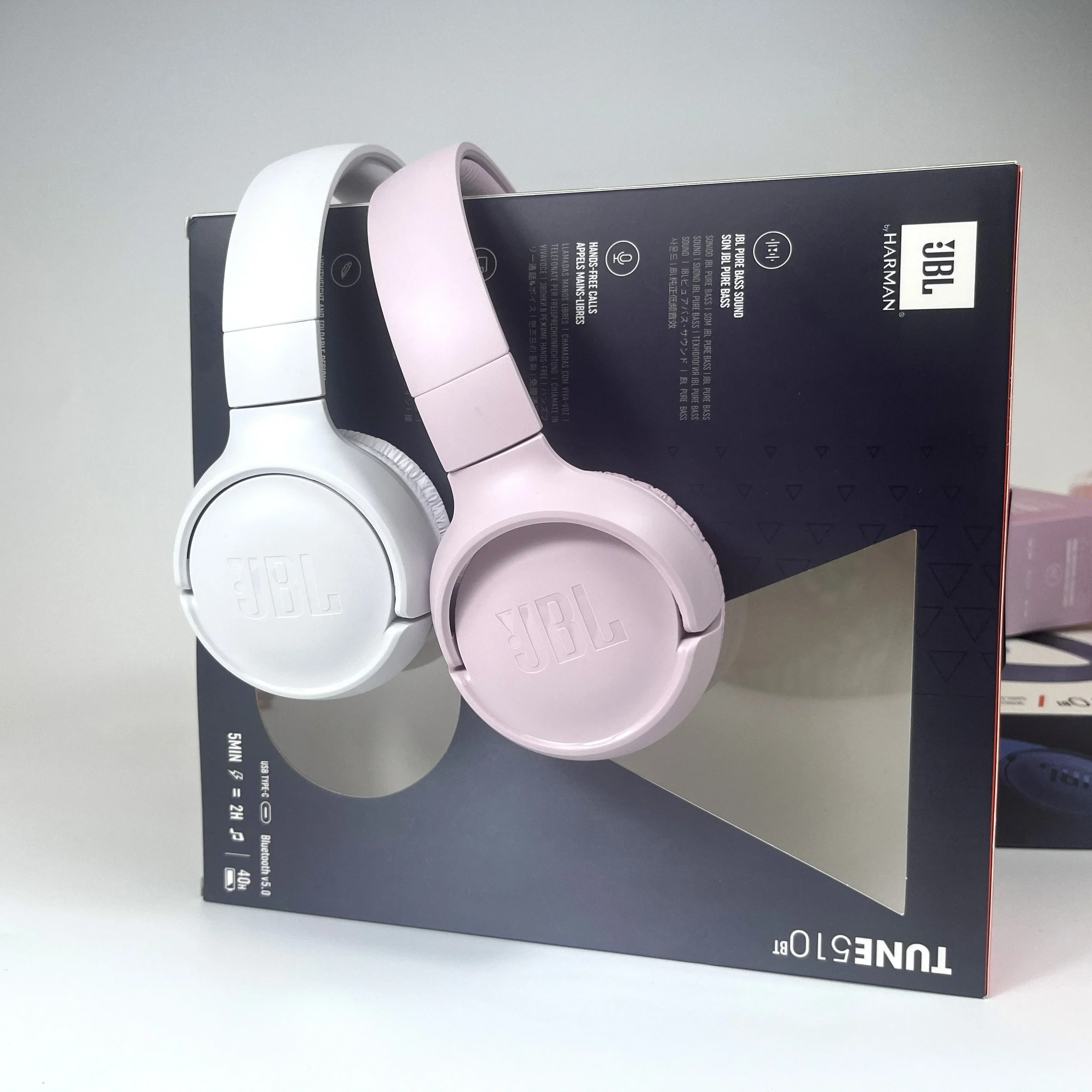 Фото 100% Оригинальные беспроводные Bluetooth наушники JBL TUNE 510BT, музыкальная спортивная Гарнитура для мальчиков и девочек, универсальные мобильные компьютеры №2
