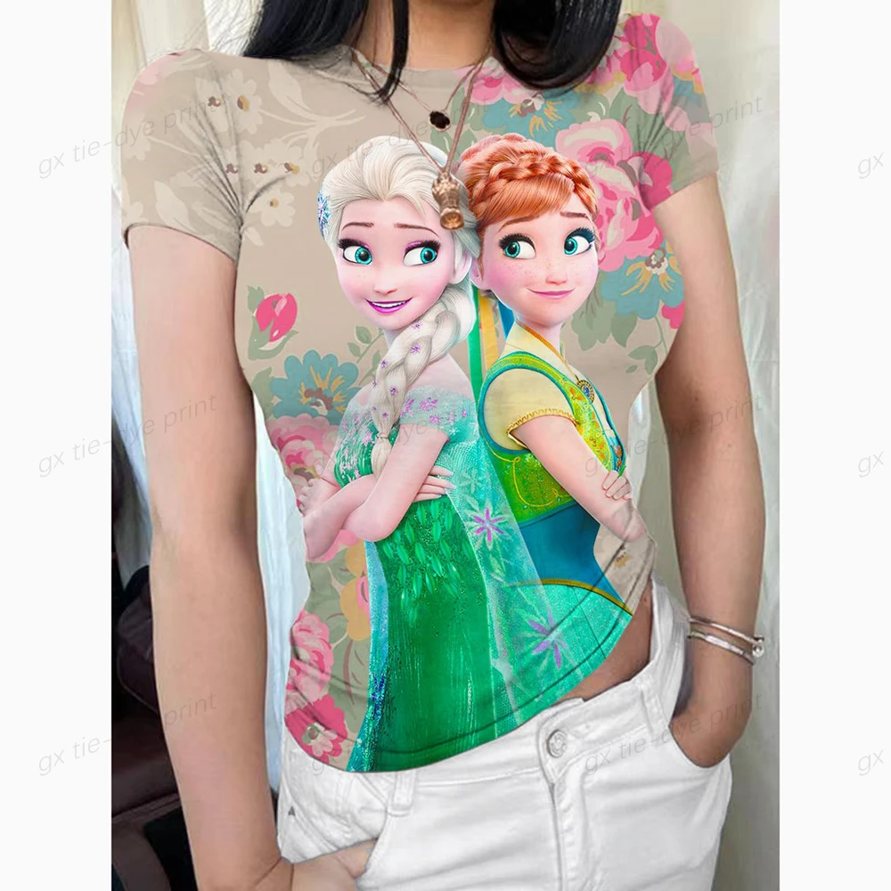 

Женская футболка с коротким рукавом и круглым вырезом, с принтом