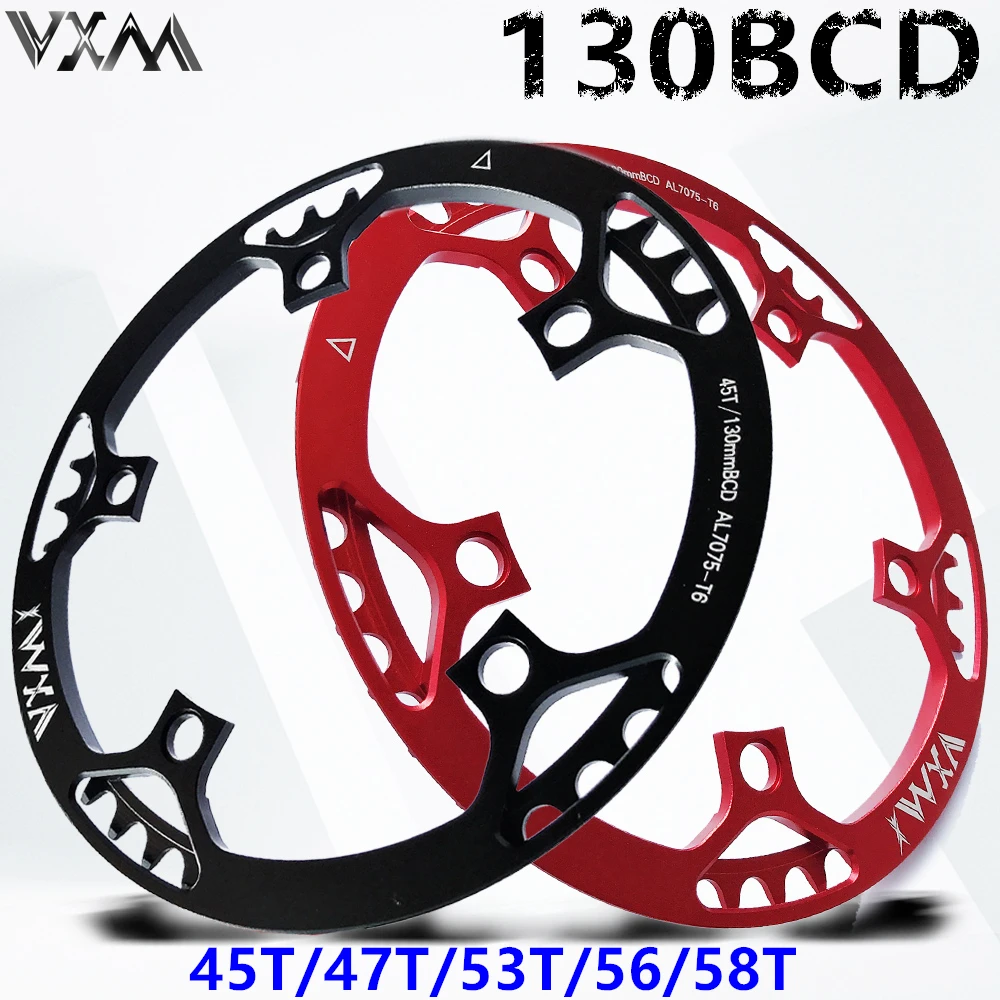 

130BCD Single-speed Folding Road Bicycle Crank Set BMX Sprocket 45T/47T/53T/56T/58T for 170mm Crank Bicycle Parts Ultra-light