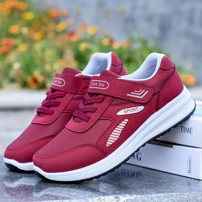 

2022 Fashion Women's Mesh Buckle Vulcanized Sports Shoes Flat Shoes Woman Sneakers Solid Fashion Leisure Platform zapatos mujer