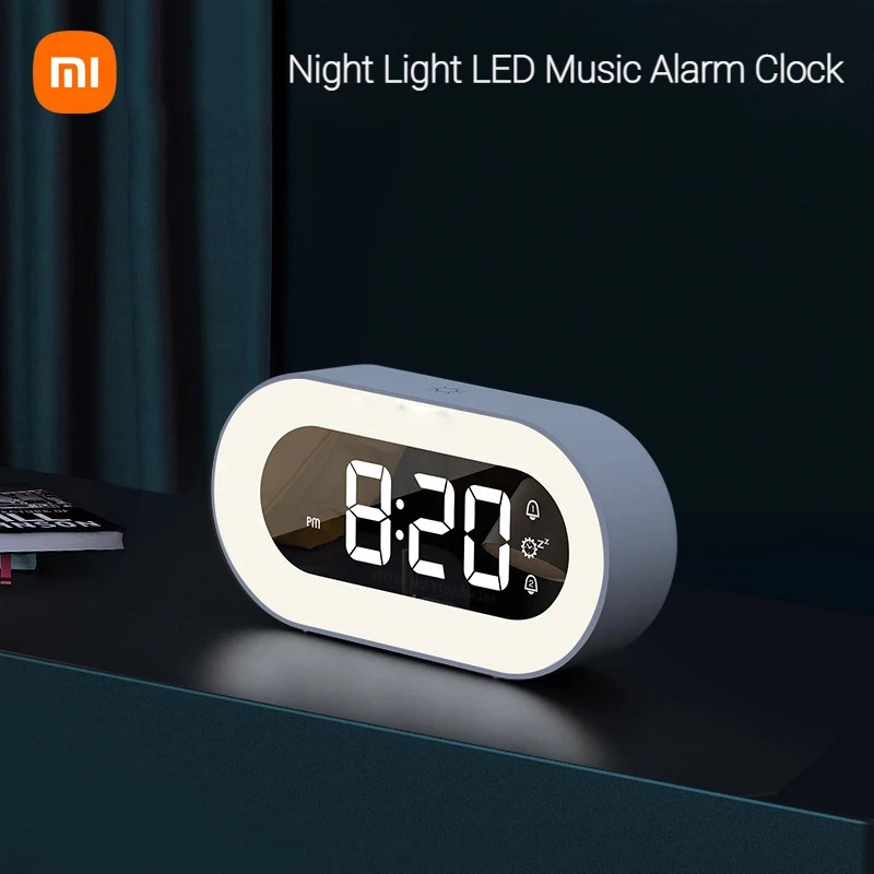 Voice Control Night Light Design Desktop Clocks Home Table D