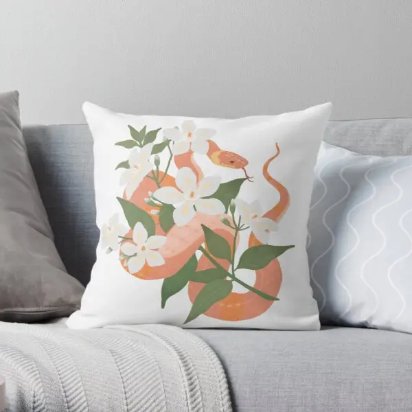 

Наволочка для подушки Sampaguita с принтом змеиной кожи, украшение для отеля, модная аниме поясная подушка в комплект не входит