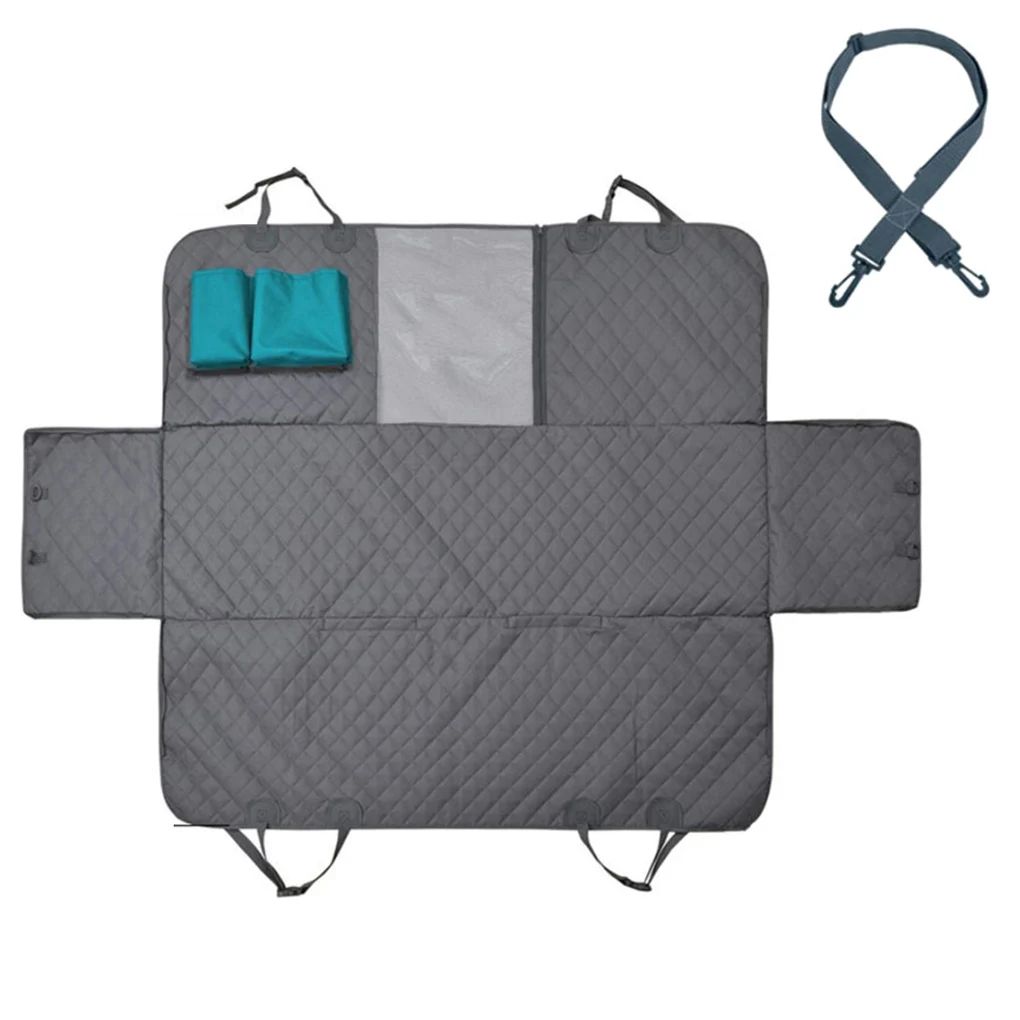 

Pet Back Seat Protector Waterproof Non-slip Rear Seat Cover Pocket Car Backseat Pad, Black