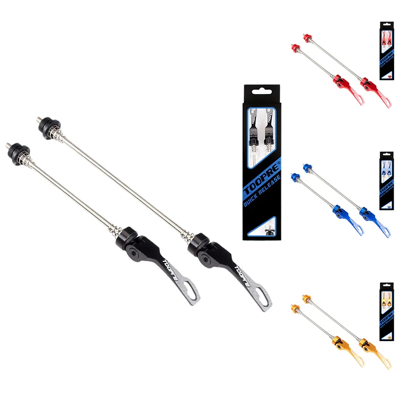 

TOOPRE Bike Hub Skewers Front Rear Quick Release MTB Road Bike Clip Lever Axle 145/185Mm Bike Parts
