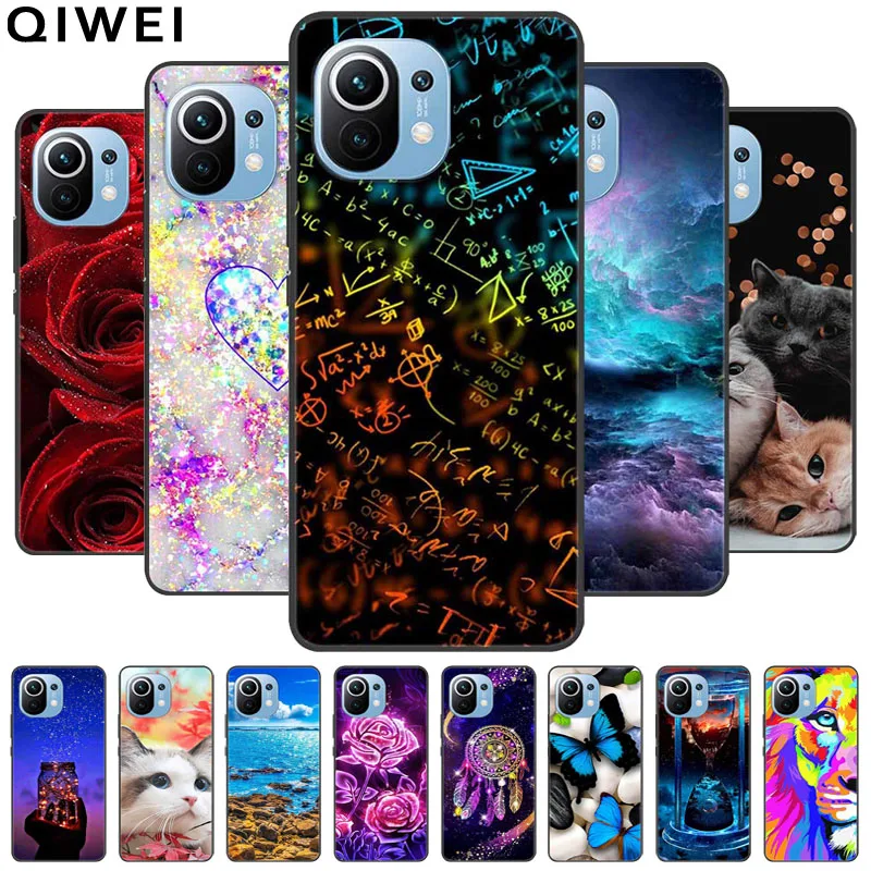 Для Xiaomi 11 Lite 5G NE чехол противоударный мягкий силиконовый чехол из ТПУ для Xiaomi Mi 11 Lite 5G чехлы для телефонов Mi11 11Lite NE Funda Coque