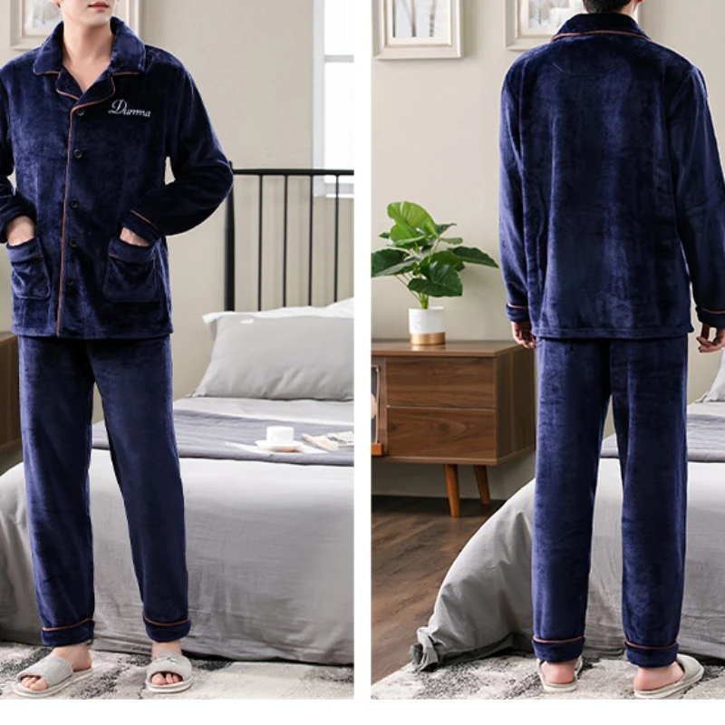 Рисунок 2 - Мужская Фланелевая Пижама с отложным воротником