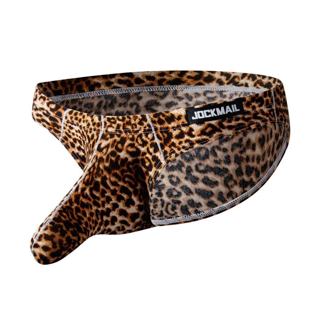 

Men Sexy Leopard Underwear Elephant Nose Briefs Underpants Bikini-Trunks Shorts Long Peni Sheath Panties Male Sexy Lingerie A50