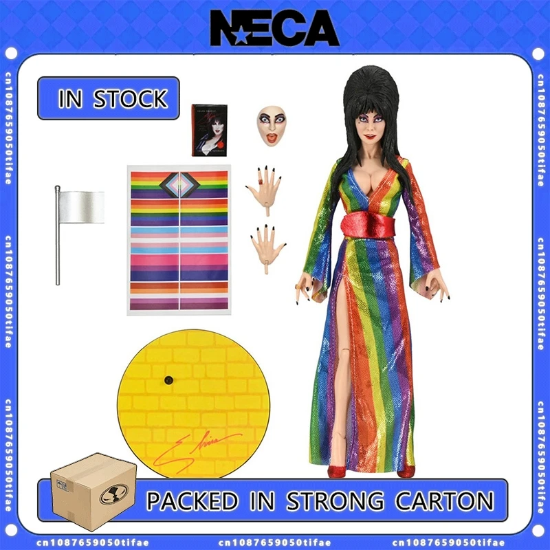 NECA Toys Elvira - Over the Rainbow (Pride) 8 дюймов одетая фигурка оригинальная аниме-кукла статуя