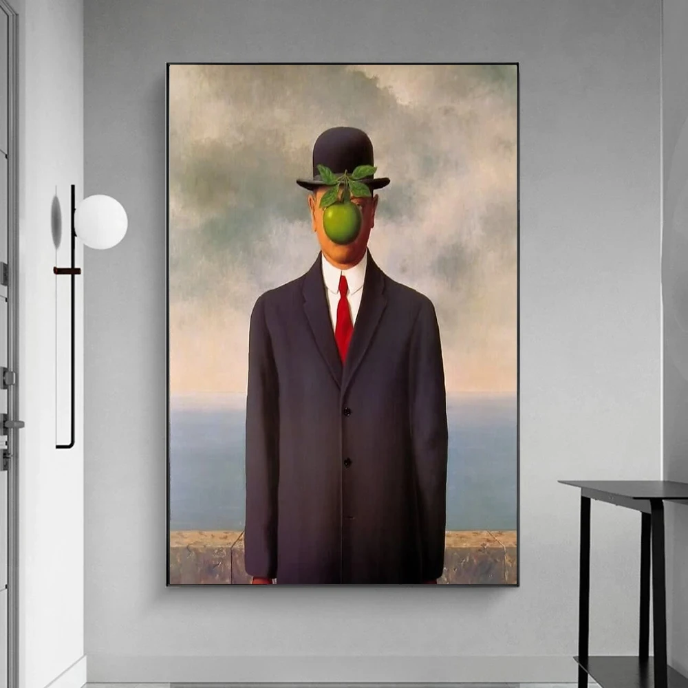 Картина на холсте с изображением сынов человека Рене магритте Ретро плакаты и