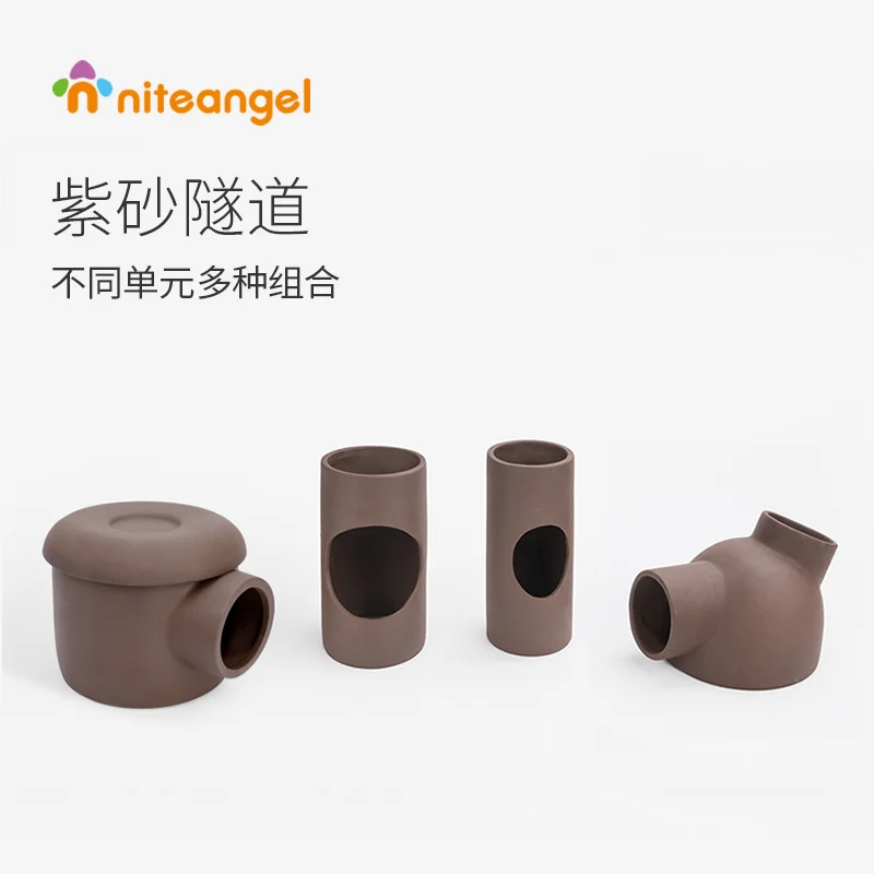 

Purple Sand Tunnel Room Summer Cooling Supplies Djungarian Hamster Ceramic Combination Pipe
