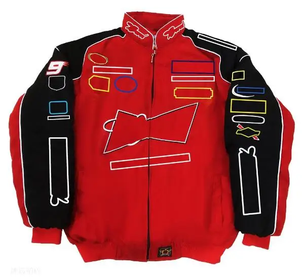 

New full-embroidered logoF1 jacket, racing overalls, Verstappen autumn and winter cotton pad jacket
