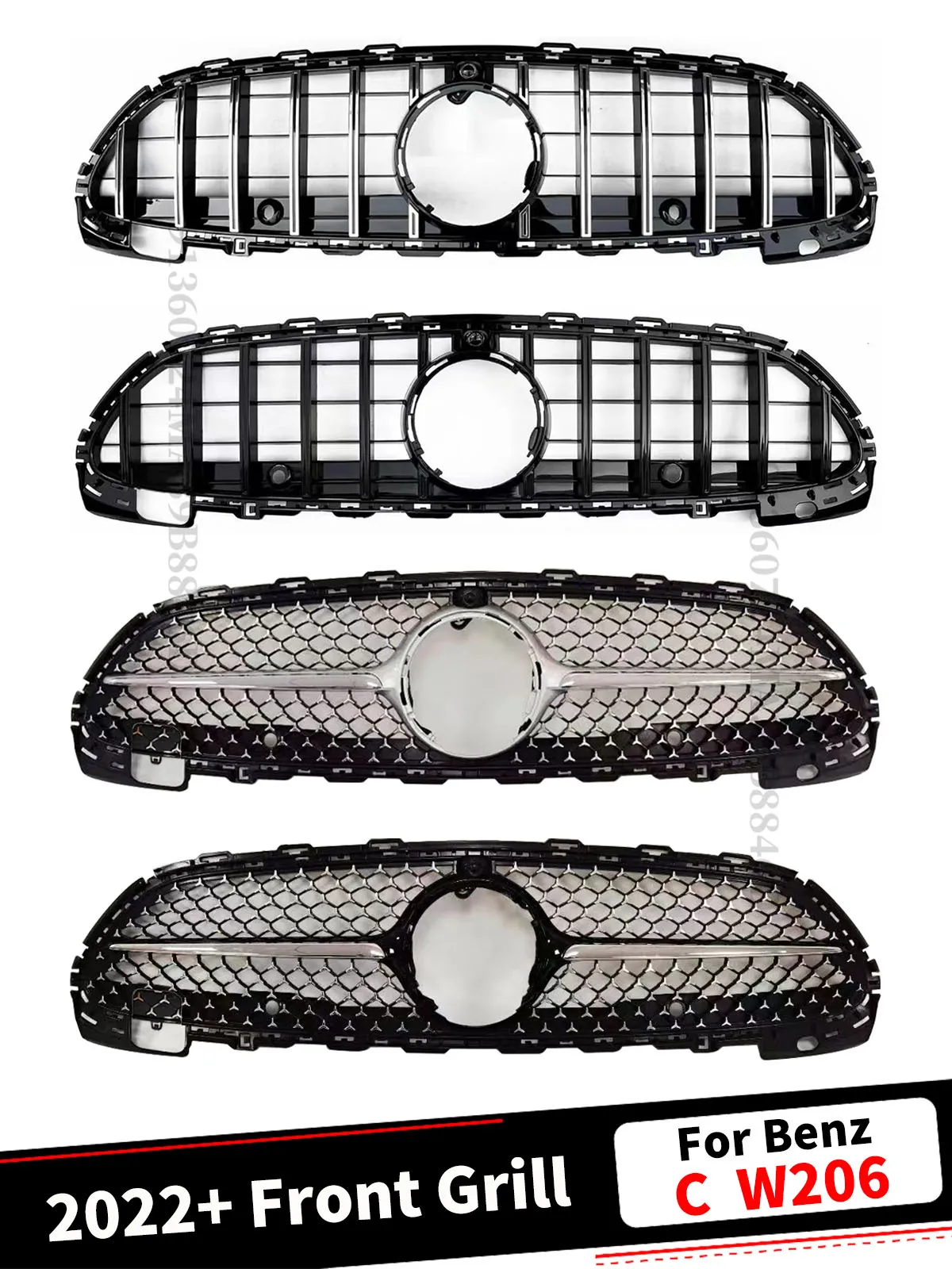 

Решетка радиатора для Mercedes W206 Benz C 2022 2023 GT