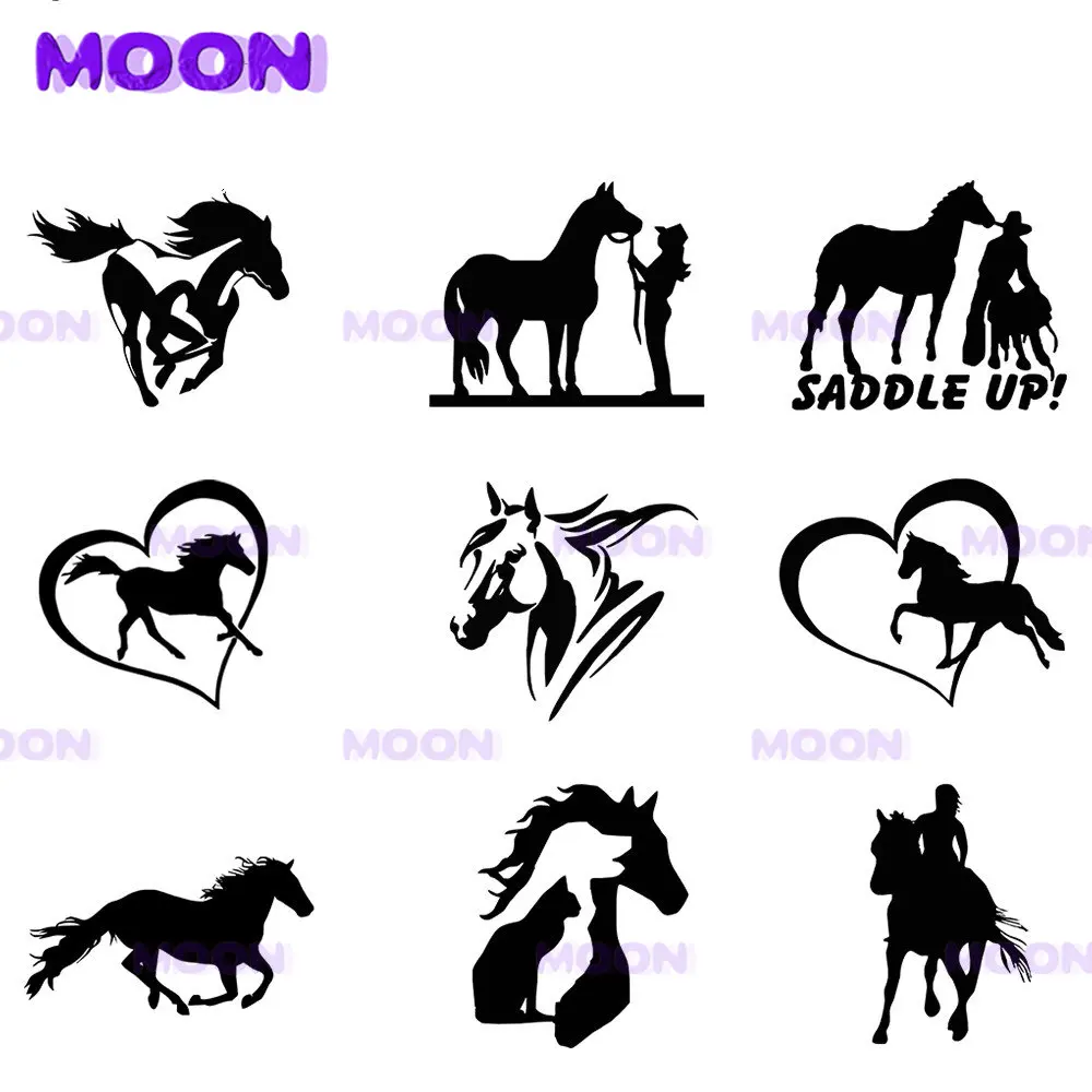 

Car Window Bumper Sticker Decoration Motorcycle Sticker Horse Life Denim Decoration Accessories Creative Sunscreen Waterproof