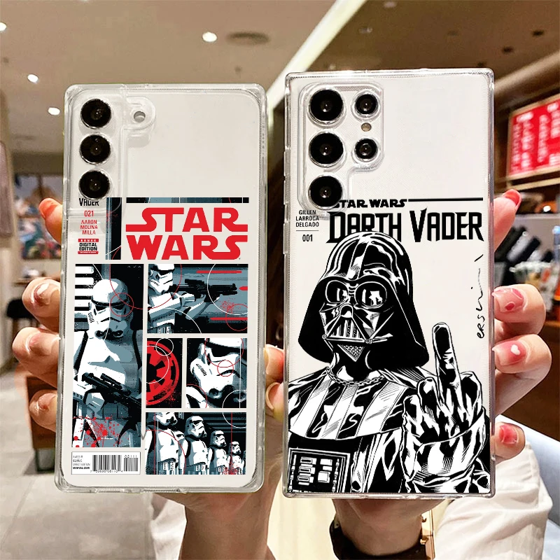 

Handsome Star Wars Jedi Knight For Samsung S22 S21 S20 FE Ultra Pro Lite S10 5G S10E S9 S8 Plus S7 Transparent TPU Phone Case