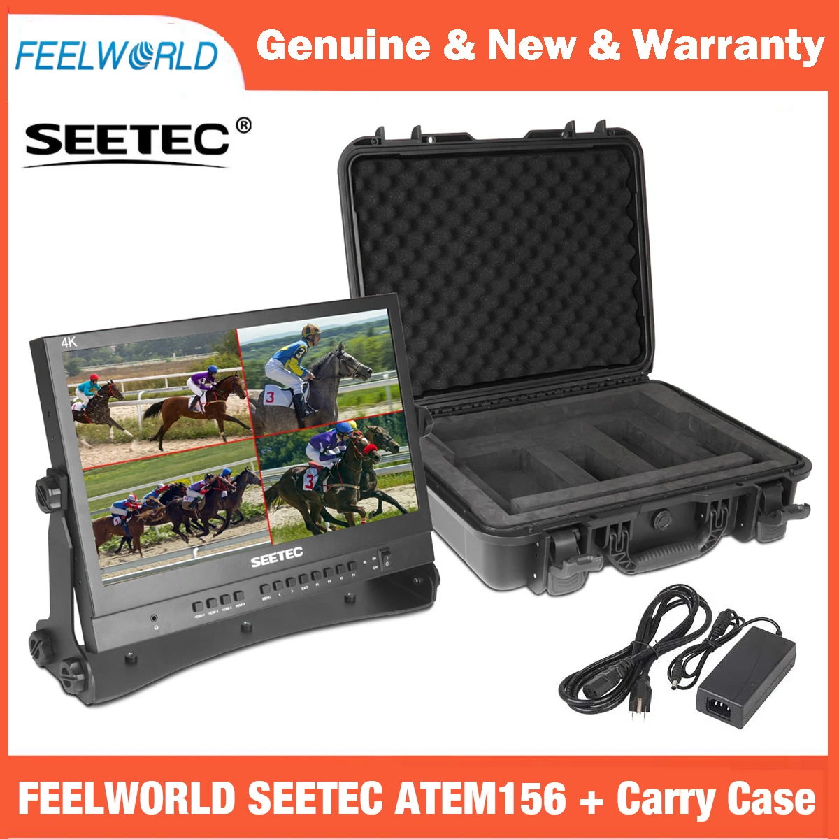 SEETEC ATEM156 15.6 Дюймовый монитор режиссера трансляции в прямом эфире с разделением на четыре экрана по HDMI для телевизионной студии ATEM Mini/Pro.