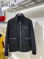 2022 spring and autumn luxury mens metal triangle label business light mature jacket jacket men jacket