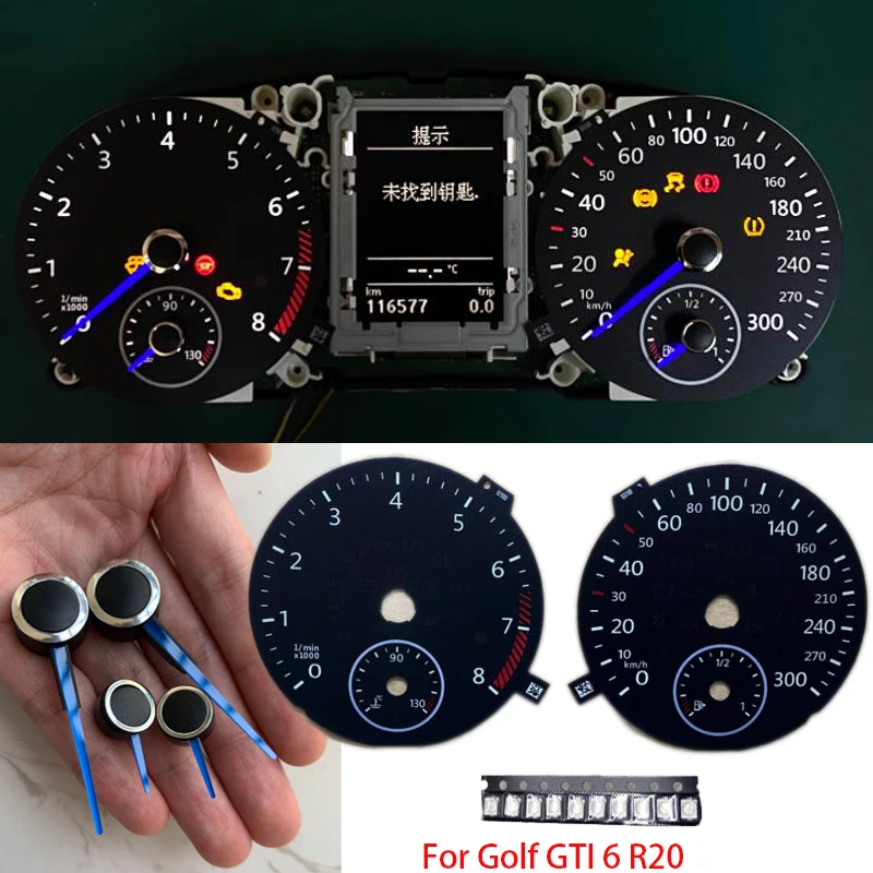 Для Golf 6 GTI R20 3D инструмент синяя игла 300 KM бумага PQ46