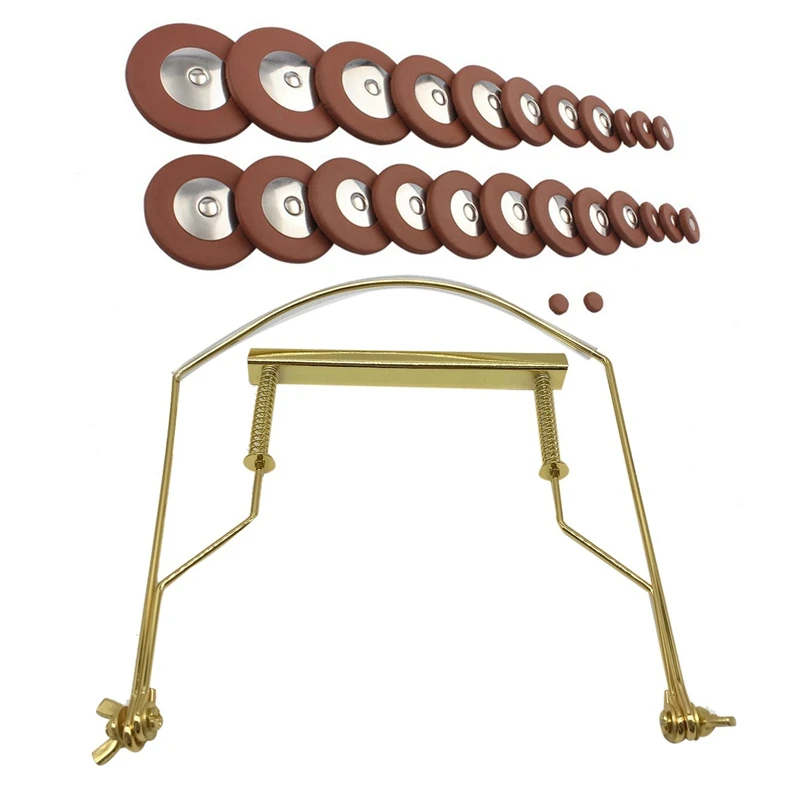 

1 Set Low Midrange Village Music Pipe Music Cushion Pads & 1 Pcs Neck Holder Harp Mouth Organ Stand Harmonic Rack