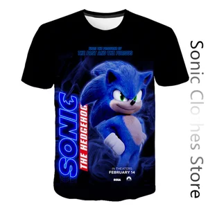 Imported Sonic Tshirt Kids Clothes Boys T-shirts Clothes 2-14 Years Baby Boys Print 3D Tees Children Clothing
