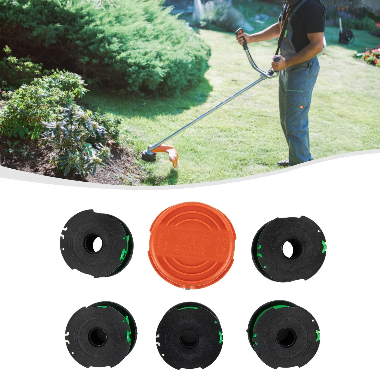 Долговечная катушка триммера + крышка для Black & Decker GL7033 GL8033 GL9035 6 шт. превосходное