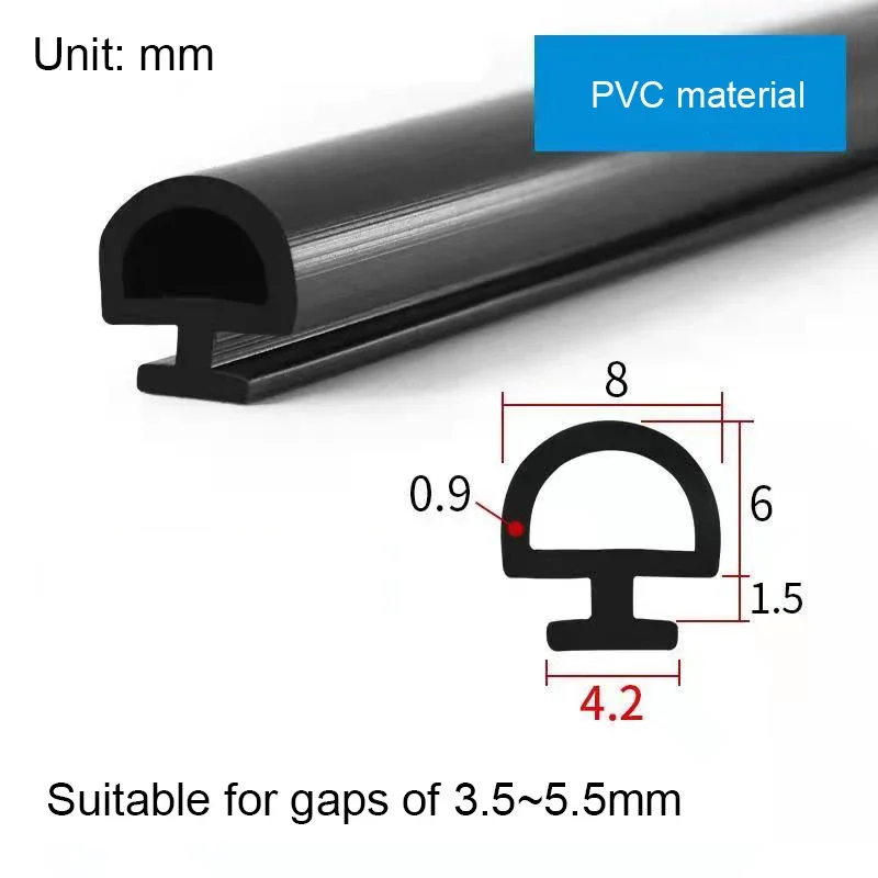 

5 ~ 10 м силиконовые и ПВХ уплотнительные ленты шириной нижней части 5/6/7 мм уплотнительная лента для окон из алюминиевого сплава звукоизоляционная ветрозащитная водонепроницаемая