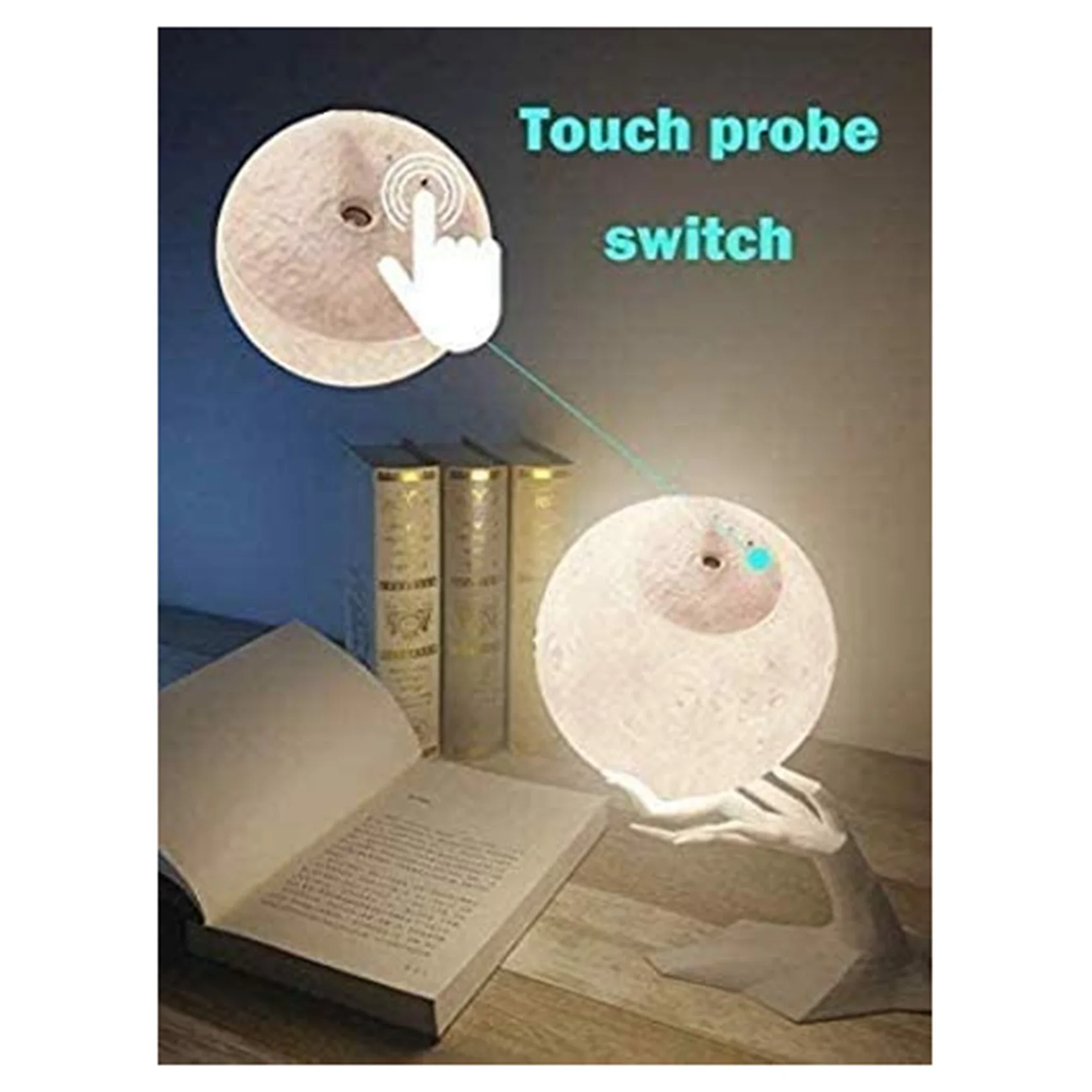 Ultrasonic Air Humidifier Moon Lamp with LED 3 Colors Night Light USB Aromatherapy Diffuser Home | Бытовая техника