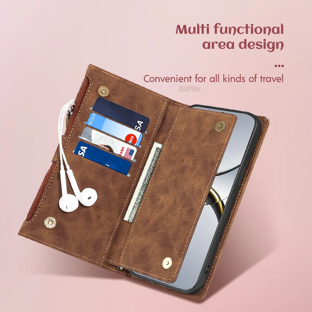 Чехол-кошелек для рук OPPO FIND X8 PRO/FINDX8 многофункциональный кожаный флип-чехол