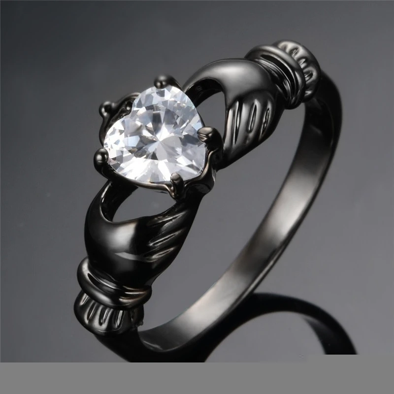 

ANGLANG Luxury Women Heart Shape Engagement Rings AAA White Cubic Zirconia Proposal Rings for Girlfriend Fine Anniversary Gift