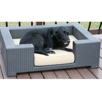 all weather resin wicker dog bed