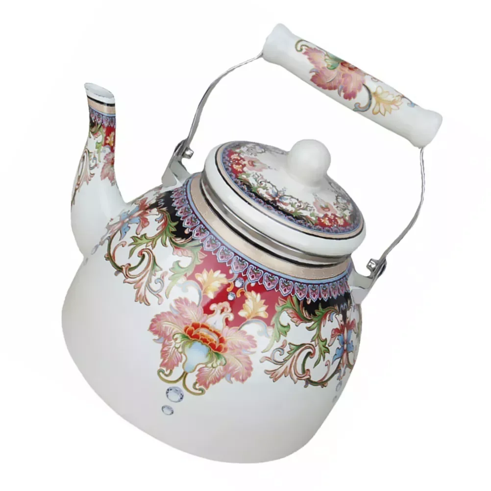 

Enamel Teapot Decorative Enamel Tea Pot Heat Temperature Resistant Teapot