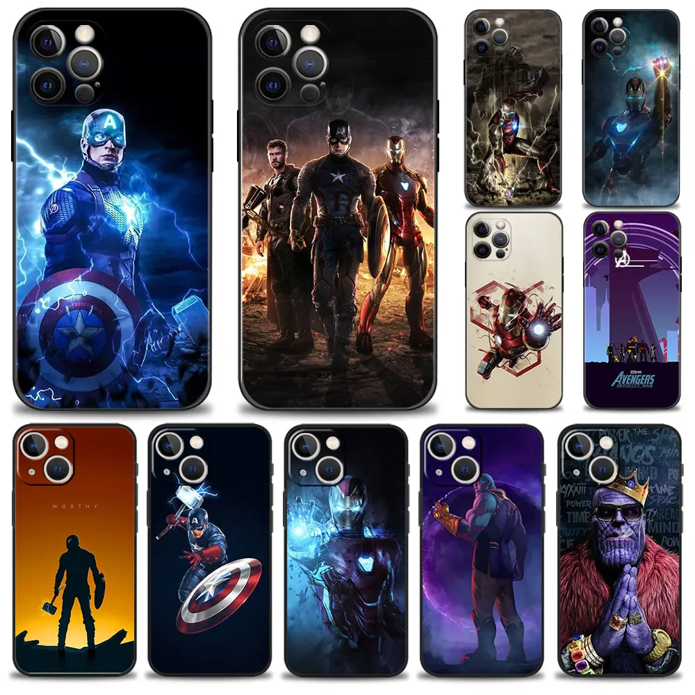 

Full Deadpool Iron Man Marvel Avengers For Apple iPhone 11 XS 14 13 Pro Max XR 7 12 X 8 Plus 6S Mini 5 SE2 SE2022 Phone Case