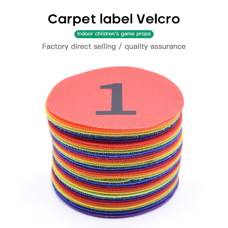 

Number Carpet Markers Delicate Round Colorful Multi-purpose Positioning Stickers for Teachers Children Home Decor Rugs