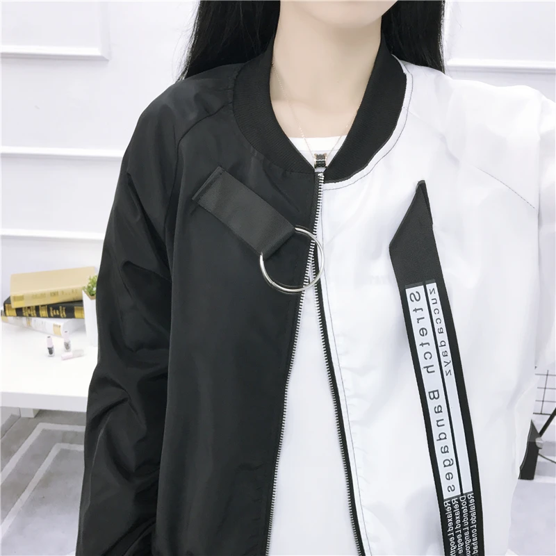 Куртка-бомбер Женская Базовая модная ветровка верхняя одежда бейсбольное пальто